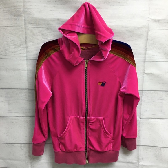 Aviator Nation Shirts & Tops | Aviator Nation Kids Classic Velvet Hoodie Hot Pink | Poshmark
